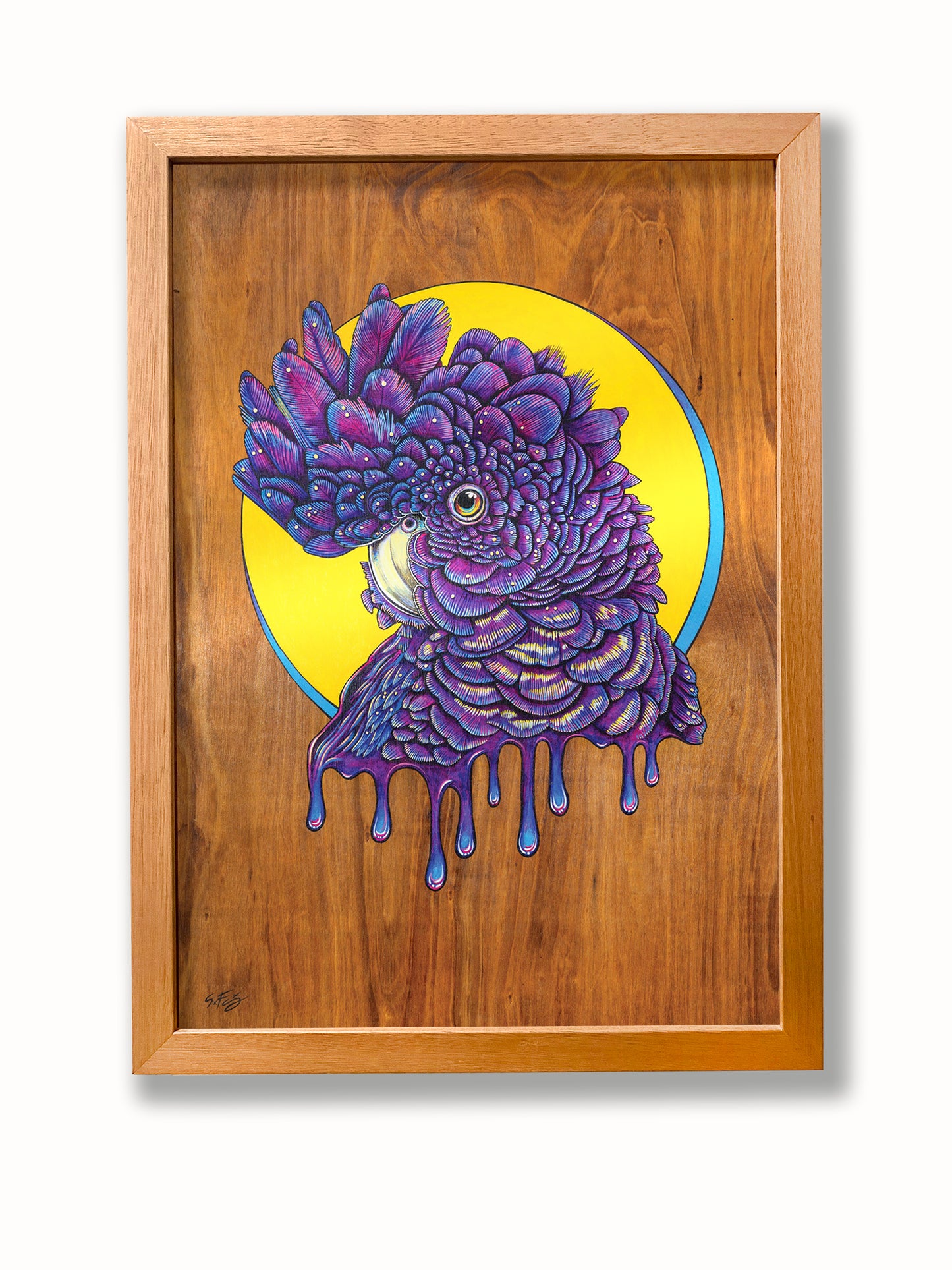 Black-ish Cockatoo - Premium Framed Fine Art Print